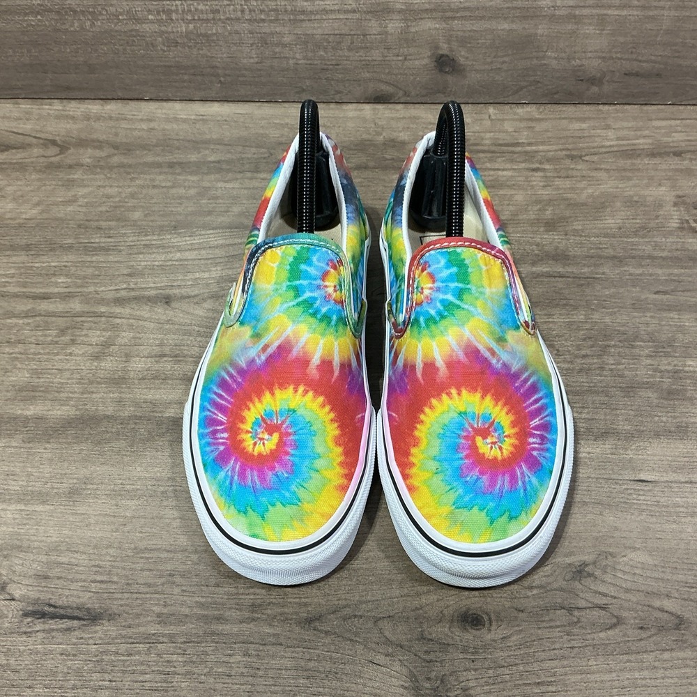 Vans Womens Off The Wall Tie-dye Psychedelic Loafers Casual Shoes Sneaker Size 8